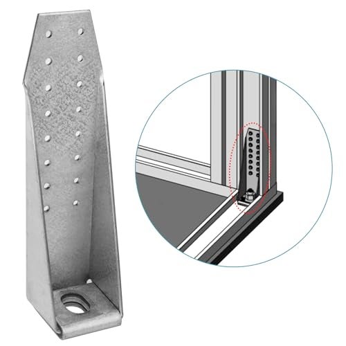 GBGS 6 PCS Deck Tension Tie Bracket,11 Gauge (Thick 3 mm) Heavy Duty Holdown Bolted Supports for Shearwall,Wood Deck or Light Steel House - Image 3