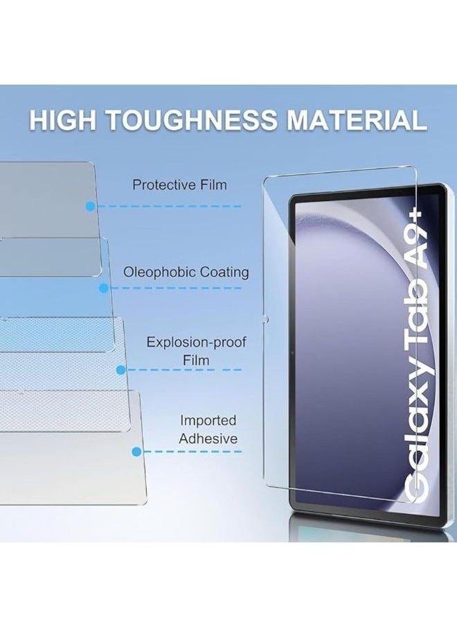 Generic - Samsung Galaxy Tab A9 Plus 11 inches -  Tempered Glass Screen Protector - Premium HD Delicate Touch , Higher Transparency , Easy to Install ,Anti-scratch and Bubble-free Screen Protector - Clear - Image 1