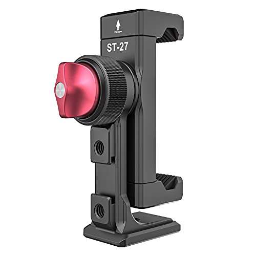 PICTRON Metal Phone Tripod Mount 3 Cold Shoes & Arca Port, 360° Smartphone Tripod Adapter for iPhone 17 16 15 Cell Phone Stand Holder for Desktop Video Live Streaming Vlogging Rig - Image 1