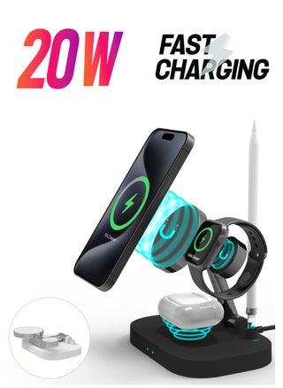 Caroski Wireless Charging Station 4 in 1 - Multi-Function Wireless Charger Stand - Foldable Wireless Charging Doc for Android - Portable Charger Station - pzsku/ZC689B50CAE6047130526Z/45/_/1738233536/b323e72a-ca72-40c0-bb4a-50b556789519