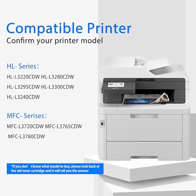 TN-229 TN229 TONER CARTRIDGE REPLACEMENT FOR BROTHER TN229 TN229XL HL-L3220CDW HL-L3280CDW HL-L3240CDW MFC-L3780CDW SERIES, HIGH-YIELD TN229 4-PACK (BLACK, CYAN, MAGENTA, YELLOW) - Image 3