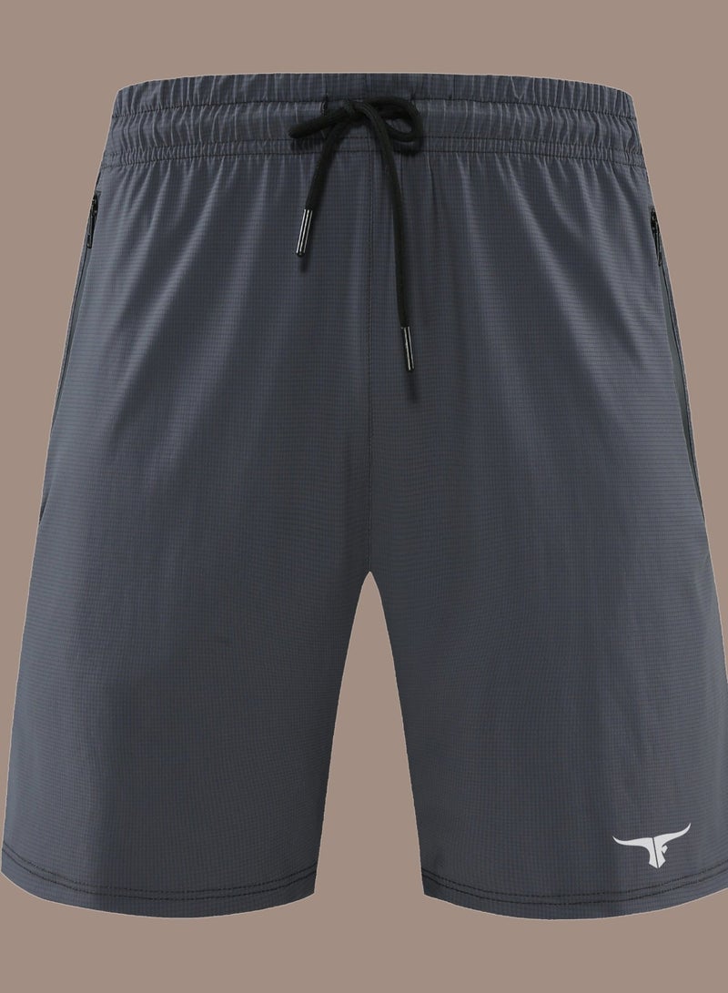 THUGFIT ActivePulse Performance Men's 11" Inseam Shorts- Grey - Image 2