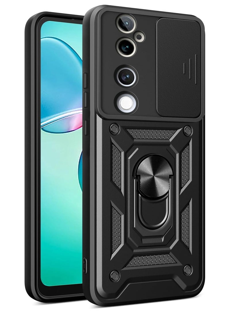 Shield Full Protection Case With Metal Ring &Slide Camera Cover For vivo v40 cover  - Image 1