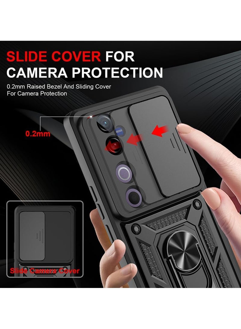 Shield Full Protection Case With Metal Ring &Slide Camera Cover For vivo v40 cover  - Image 4
