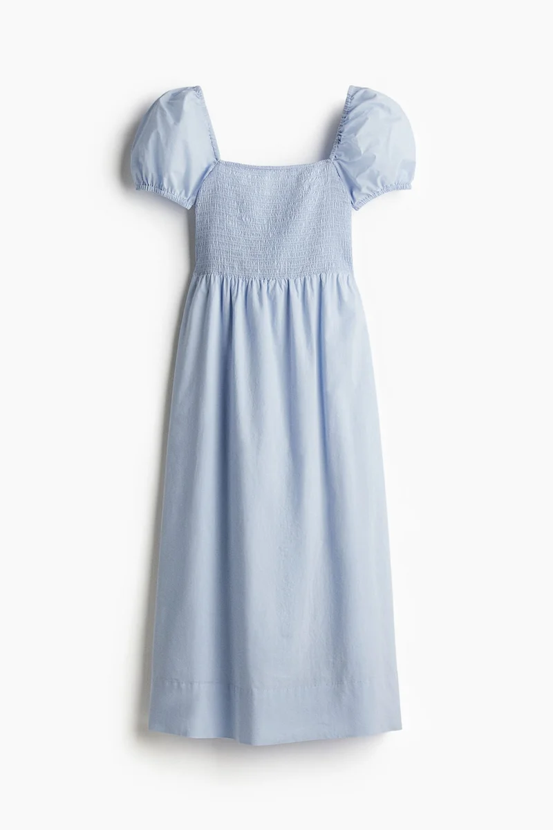 H&M Puff-sleeved cotton dress