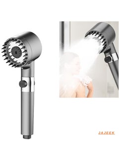 "Shower Head with Handheld, High Pressure 3 Spray Mode, On/Off Valve, Adjustable Water Flow for Bathrooms – Perfect for Adults, Children, and Pets, Easy Installation"