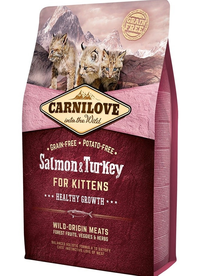 CARNILOVE Salmon & Turkey for Kittens 2kg - Image 1