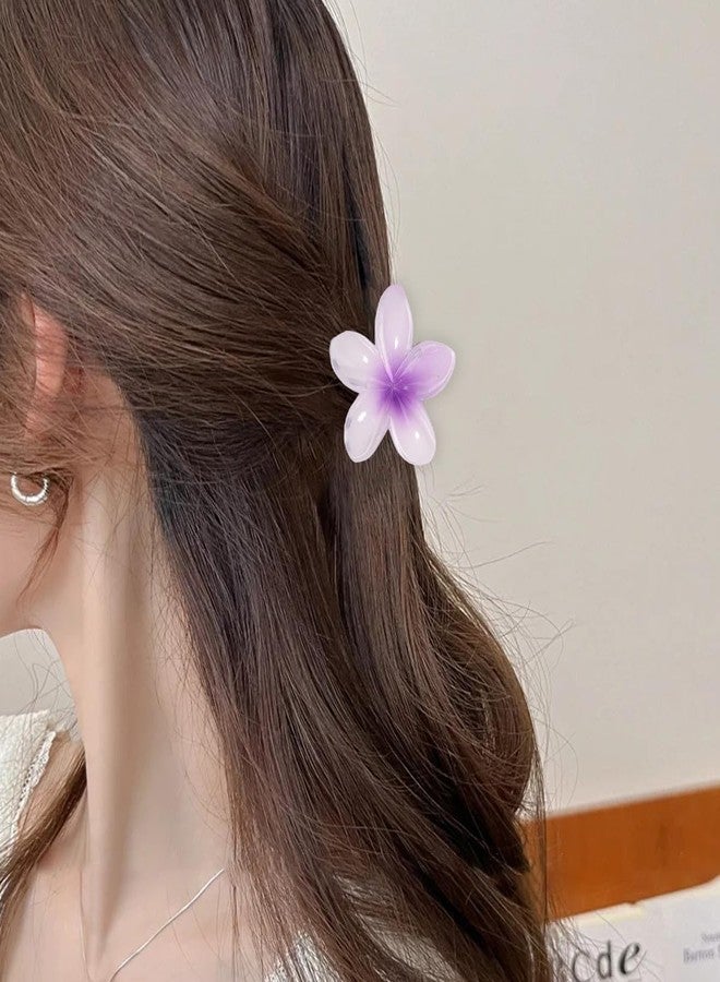 Cerrito 12 Pcs Flower Hair Claw Clips - Hawaiian Plumeria, NonSlip Clutchers for Hair, Strong Hold Hair Accessories For Thick or Thin Hair, Beach, Everyday Use (Small, Multicolor) - Image 4