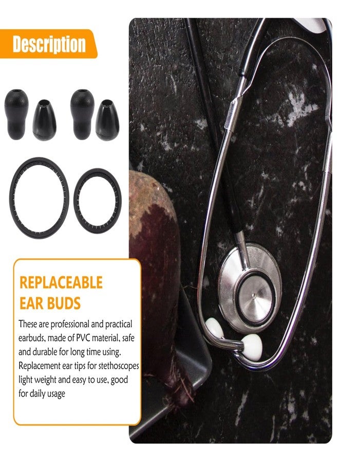 JECOMPRIS Stethoscope Replacement Parts Kit with Soft Comfortable Earplugs and Dual Size Diaphragms for Pediatric and Diagnostic Use - Image 2