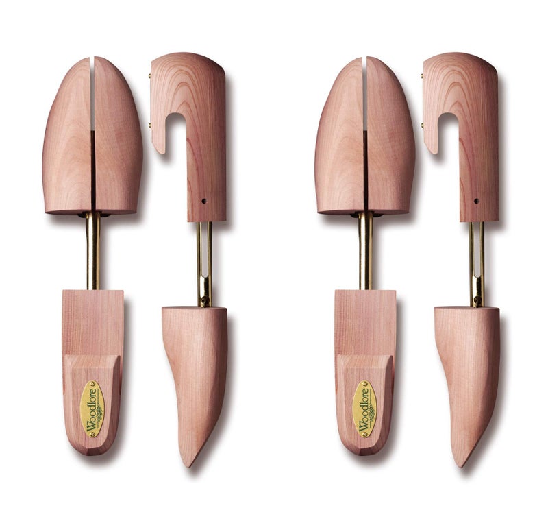 Woodlore Women’s Cedar Wood Shoe Trees (2 Pairs) Adjustable, Aromatic, USA Made (Small fits sizes 5-7.5) - Image 1