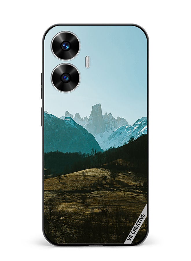VR CREATIVE Protective Case Cover For Realme C55 Green Hills Design Multicolour - Image 1