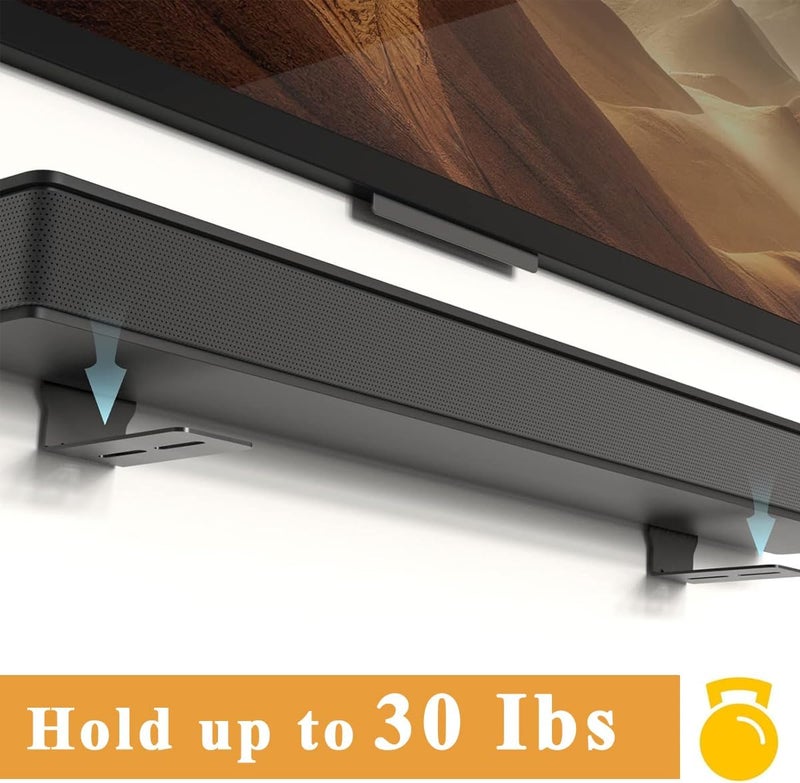 ELEPHANTBOAT® Brand Universal Soundbar Wall Mount Bracket, Anti-Drop Speaker Shelf Holder for Samsung, Vizio, LG, Sony, Bose, JBL, Polk, Roku – Under TV Home Theater Audio Shelf - Image 3