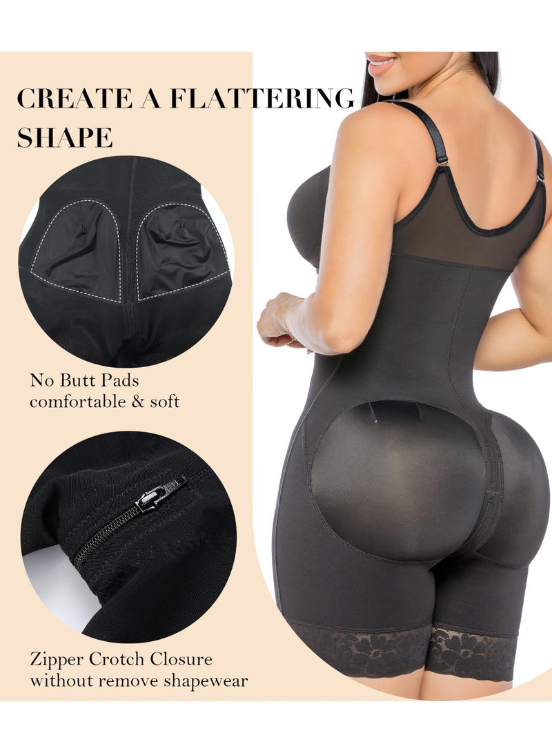 Nicor Women's Front Clasps Full Corset Tummy Control Butt Lifter Body Shaper with Zipper Crotch - Image 4