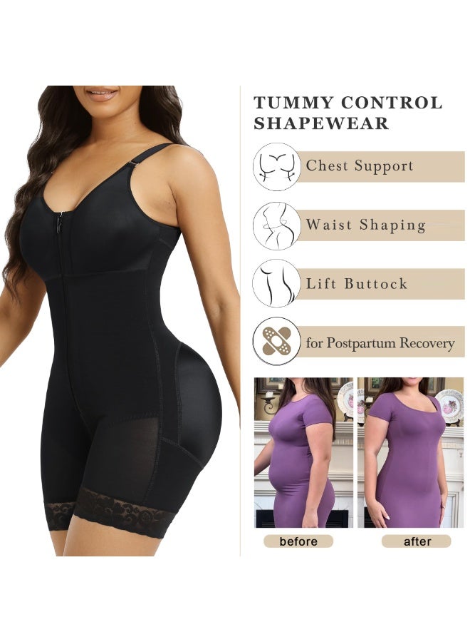 Nicor Women's Front Clasps Full Corset Tummy Control Butt Lifter Body Shaper with Zipper Crotch - Image 5