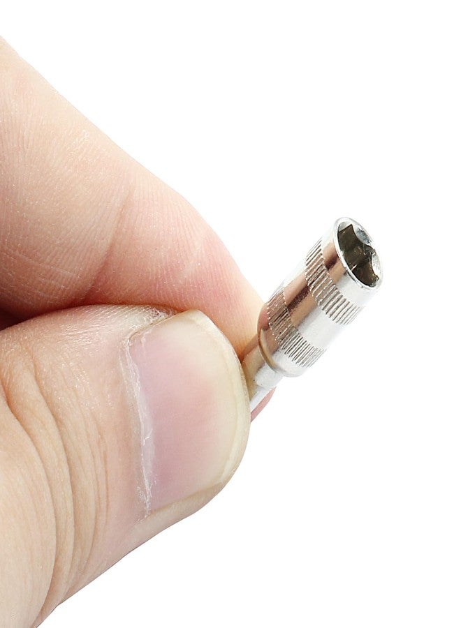 LDEXIN 6 in 1 Hex Socket Adapter with H4 Shank, 2.5mm 3mm 3.5mm 4mm 4.5mm 5mm Metric 6 Point Power Nut Driver Drill Bit Set - Image 4