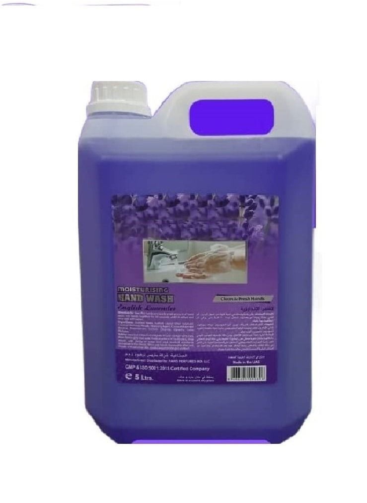 vsell24 - Hand Wash Liquid Antibacterial & Antiviral Refill With Moisturizing Liquid, Hand Soap Lavender  5L - Image 1