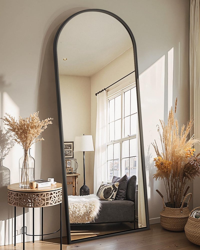 Delma Arched Mirror Full Length56x20 Standing MirrorLarge Floor with Stand for Wall Entryway Door Bedroom Bathroom Living Room