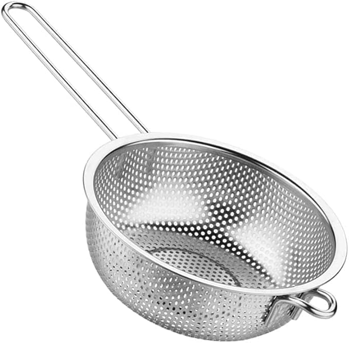 Gyanadh Deep Fry Basket for Frying Food Pasta Spaghetti Noodles with Long Handle Stainless Steel Kitchen Strainer Colander Fine Mesh Strainer Fruits Vegetables Washing Bowl Fry Basket Skimmer - Image 1