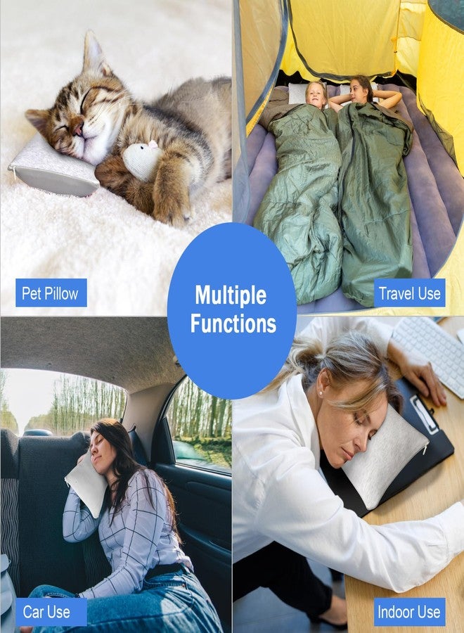 Zelimun 2 Pack Tiny Pillows (11"x7") - Dual-Sided Cooling & Cotton Fabric Small Travel Pillows, Portable Mini Cushions for Sleeping, Office Naps, Car, Pets & Travel Use - Image 3