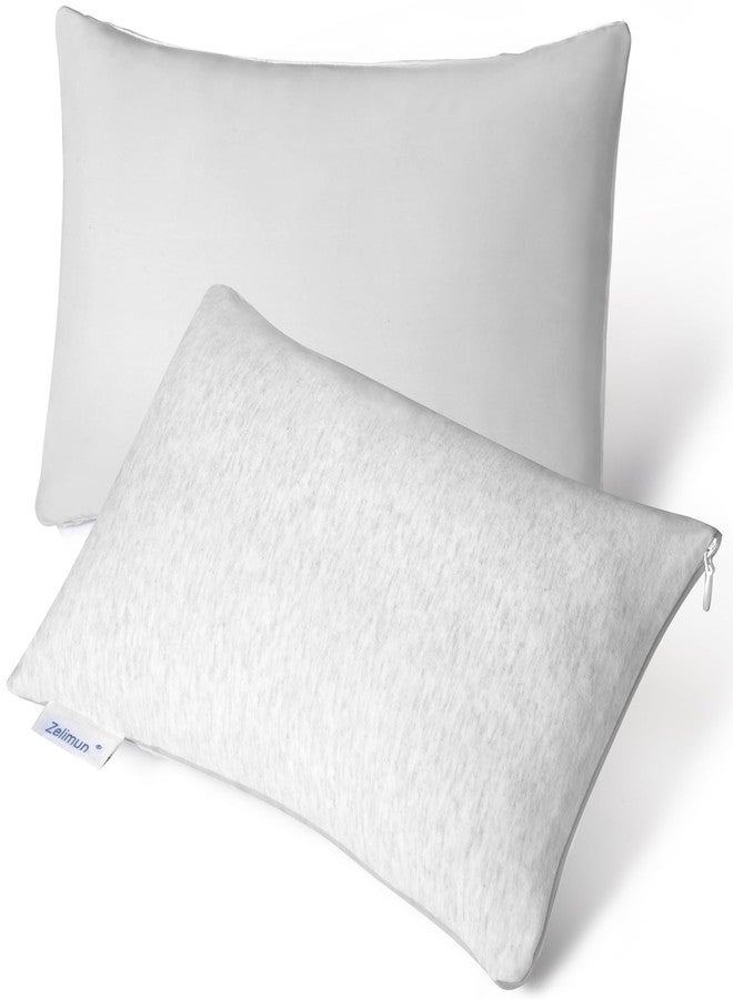 Zelimun 2 Pack Tiny Pillows (11"x7") - Dual-Sided Cooling & Cotton Fabric Small Travel Pillows, Portable Mini Cushions for Sleeping, Office Naps, Car, Pets & Travel Use - Image 1