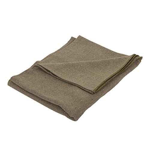 Stansport Wool Blend Camp Blankets - O.D. Green (1244) - Image 1