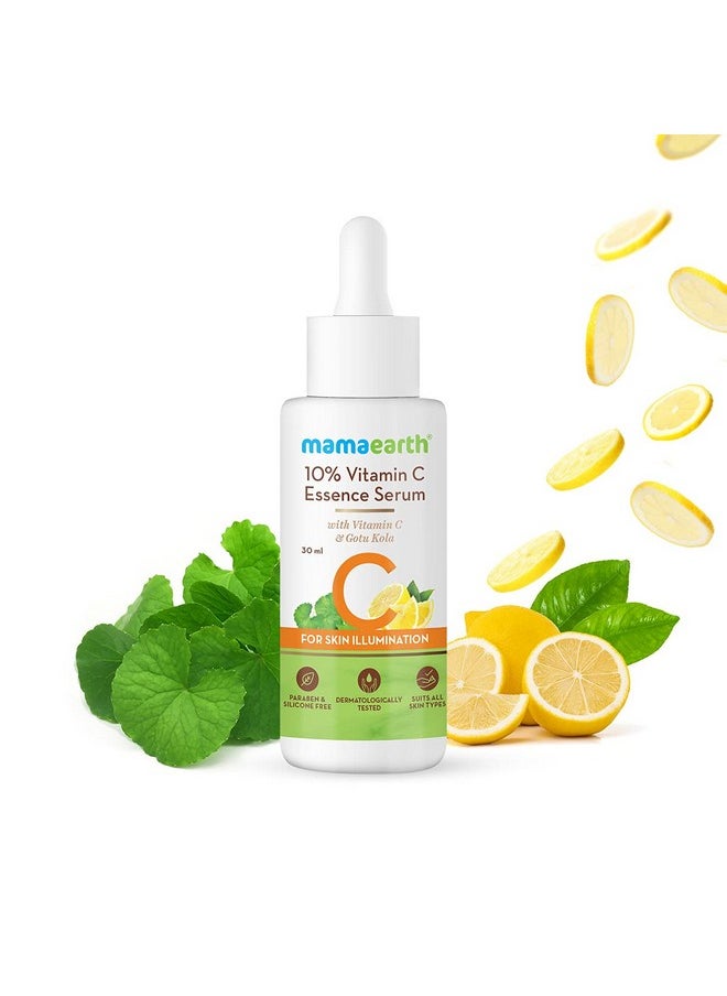 10% Vitamin C Face Serum Essence Serum With Vitamin C And Gotu Kola For Skin Illumination 30Ml