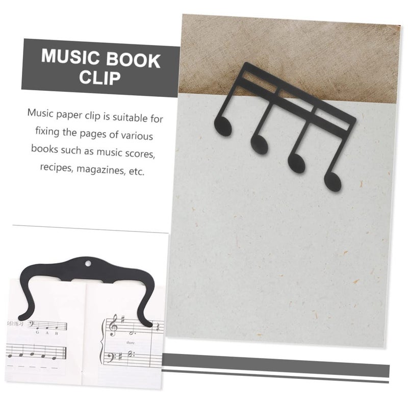 2pcs Metal Sheet Music Book Clips Decorative Page Holders for Composers - Image 3