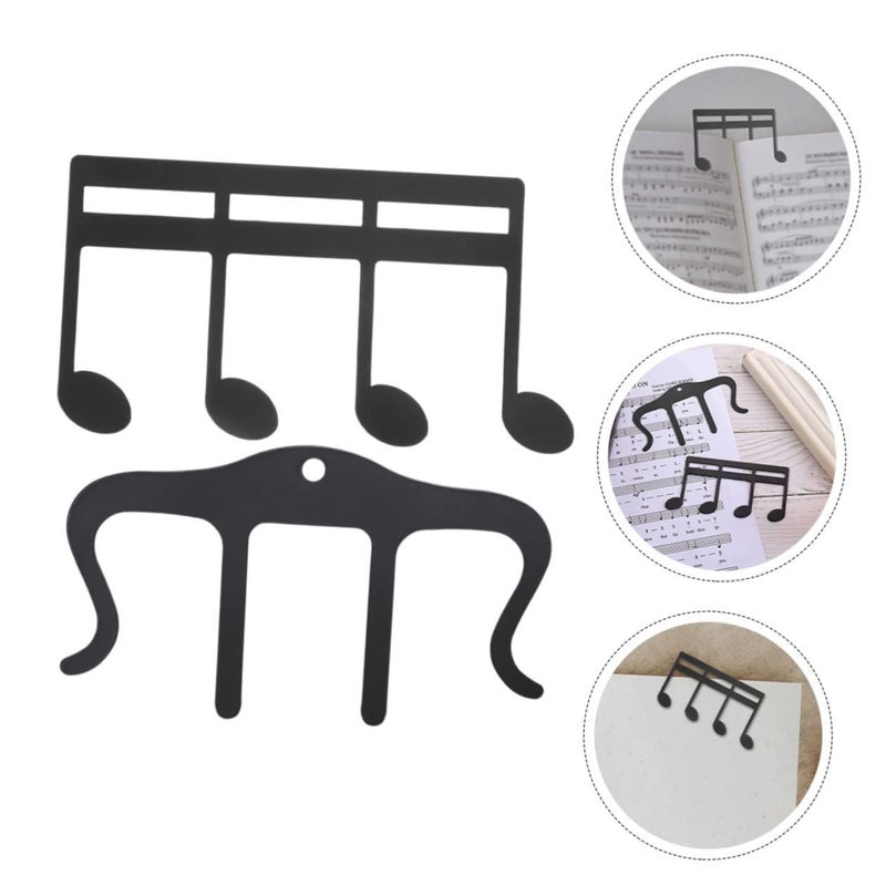 2pcs Metal Sheet Music Book Clips Decorative Page Holders for Composers - Image 4