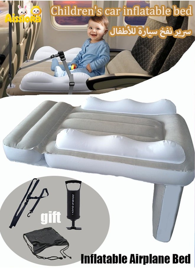 Aissiora Children's car inflatable bed,  Inflatable Bed for Kids, Infant Travel Bed With inflatable pump Inflate quickly,  Toddler Airplane Travel Essentials  - Image 1