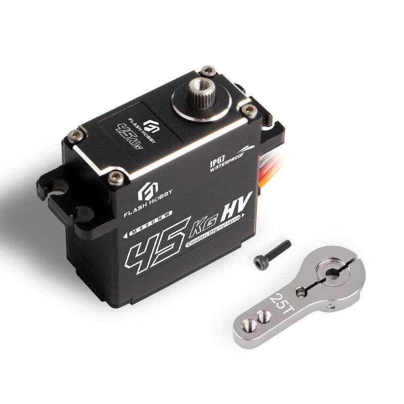FLASH HOBBY 45KG Coreless Servo 84V High Torque Full Metal Gear Servo IP67 Waterproof Steering RC Servo with Control Angle 270 for 110 Scale RC Cars RC Crawler Trucks  Robot Parts 45KG - Image 2