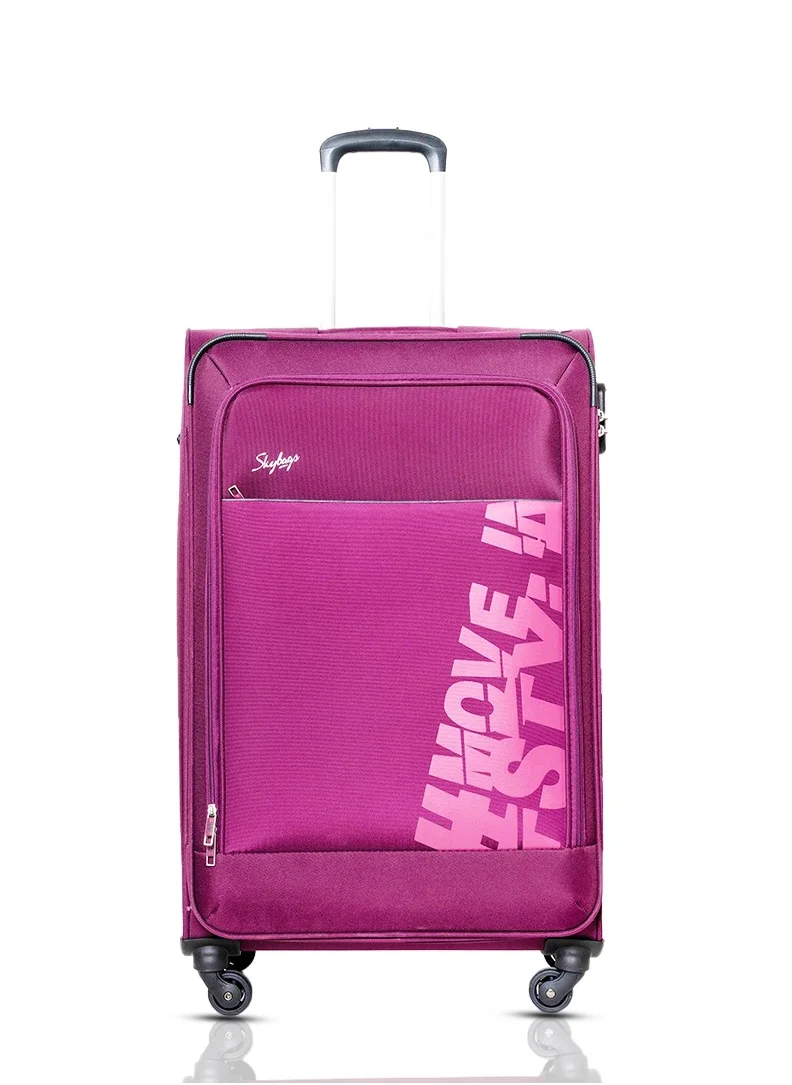 Skybags Rhumba Set Of 3 Luggage| 4W Str (E)| Polyester Soft Sided 360° 4 Wheels Spinner Trolleys- Cabin-20 Inch| Medium-24Inch| Large- 28 Inch |  Purple