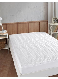 MODELHOME Fitted Quilted Water Liquid Proof Mattress Protector  - Image 1