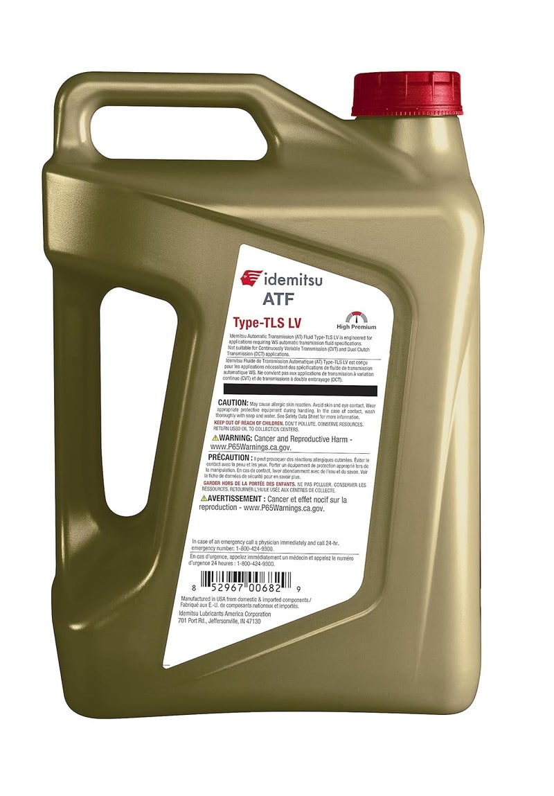 Idemitsu سائل نقل الحركة الأوتوماتيكي إيديميتسو ATF نوع TLSLV WS لتويوتا ولكزس وساين 5QT - Image 2