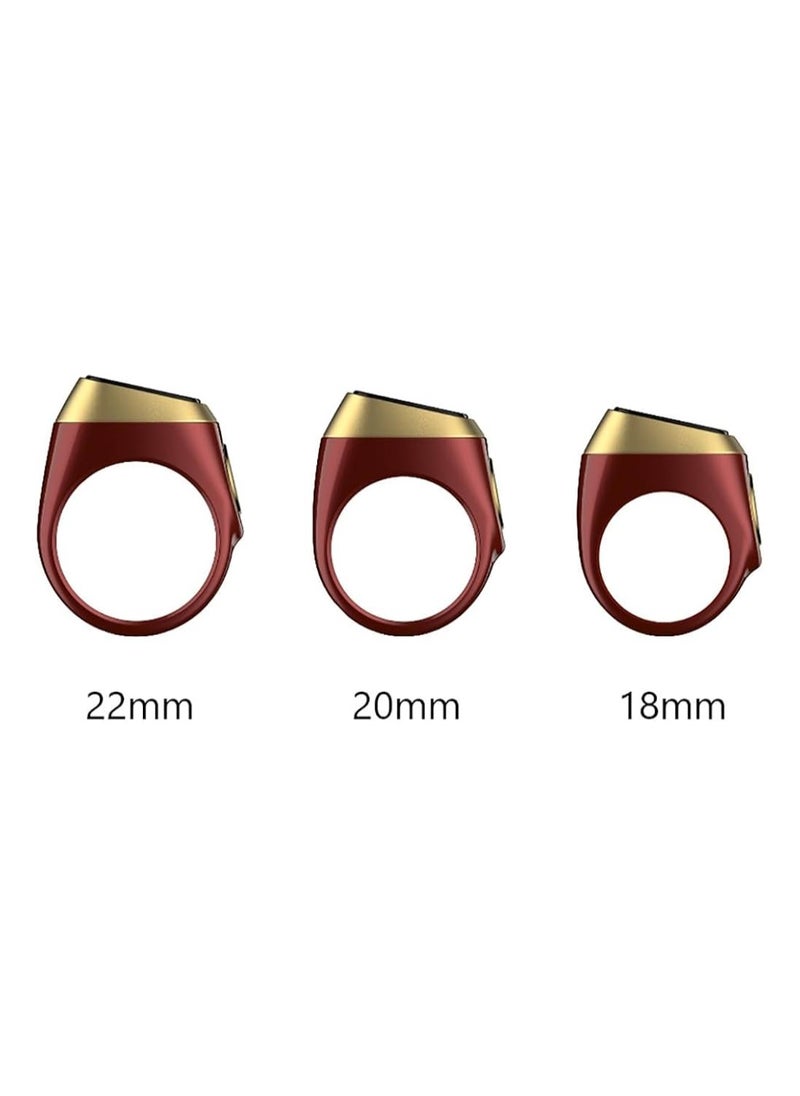 iQIBLA - iQIBLA Smart Tasbih Zikr Ring, Muslim 5 Daily Prayer times Notifications reminder with OLED display, Tasbih Counter that links for iQibla app, Waterproof, Size 20mm - Brown/Gold - Image 1