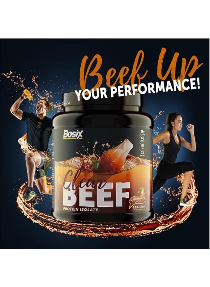 Basix Clear Beef Protein Isolate Cherry Cola 33 Servings,998g – Refreshing High-Protein Lean Muscle Drink - Image 5