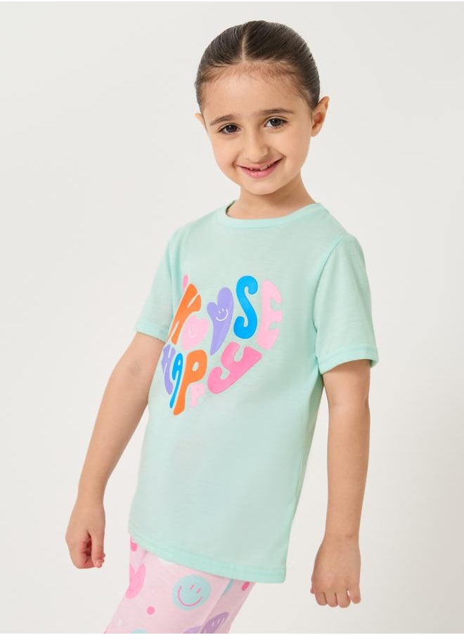 Styli Styli Printed Short Sleeve T-Shirt and Pyjama Set  - Image 2