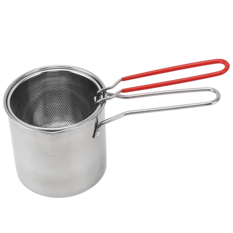 Deep Fryer Pot: 304 Stainless Steel, Oil Saving Design - Portable Mini Size, Deep Frying Pan for Home Kitchen Outdoor Picnics Travel - Image 3