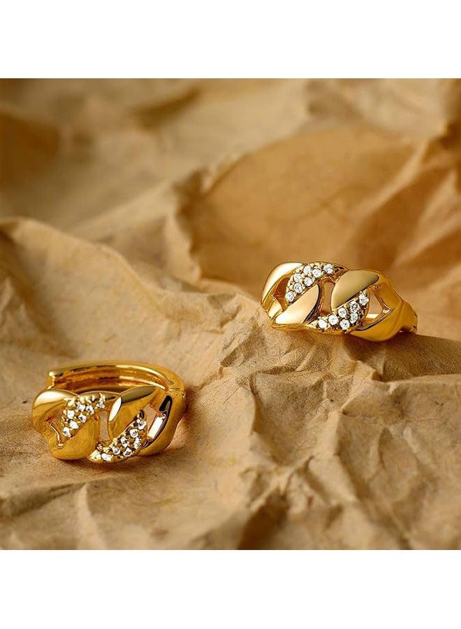 Mevecco Women Huggie Earrings Gold Hoop Sleeper 14K Gold Filled Small Simple Handmade Hypoallergenic Everyday Jewelry - Image 5