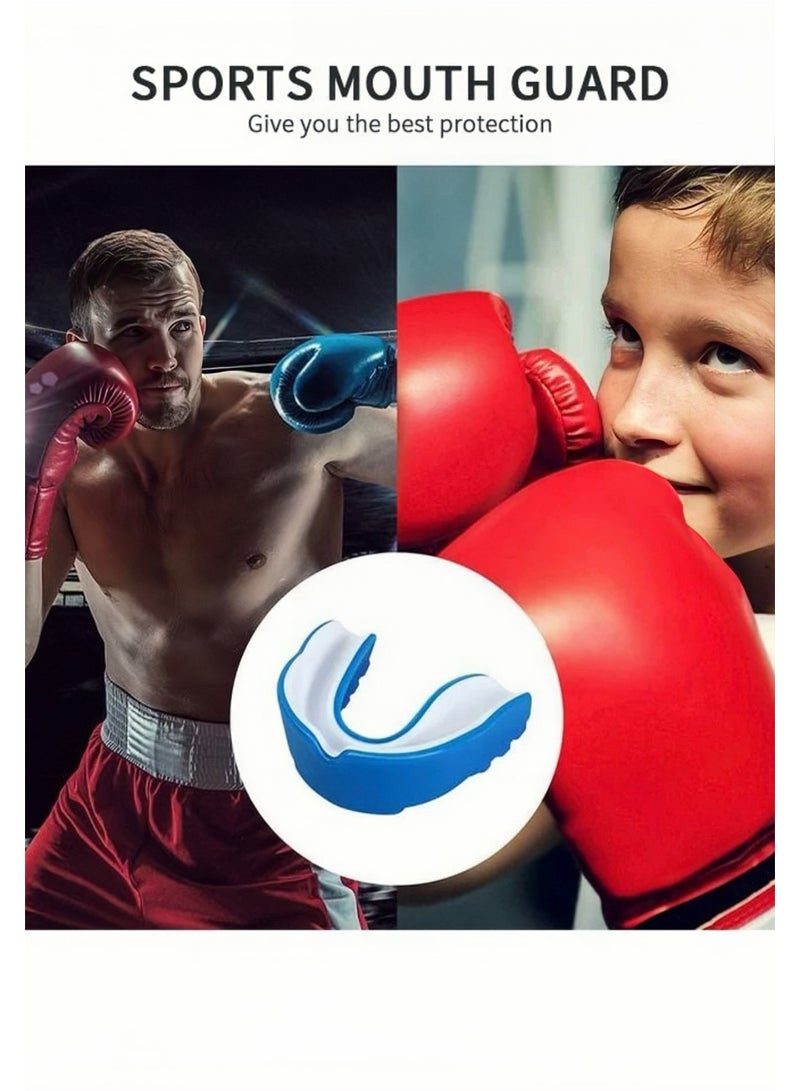 Lee Yon 3-Piece EVA Mouthguards with Case, Sport Mouth Guards Mouthguard Gum Guard, Mouthguard Slim Fit for Boxing, Basketball, Hockey, Soccer，Blue/Black/Red - Image 5