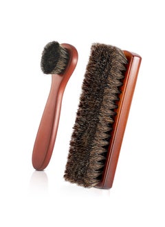 Mahogany color horse brush 18CM long handle small round brush