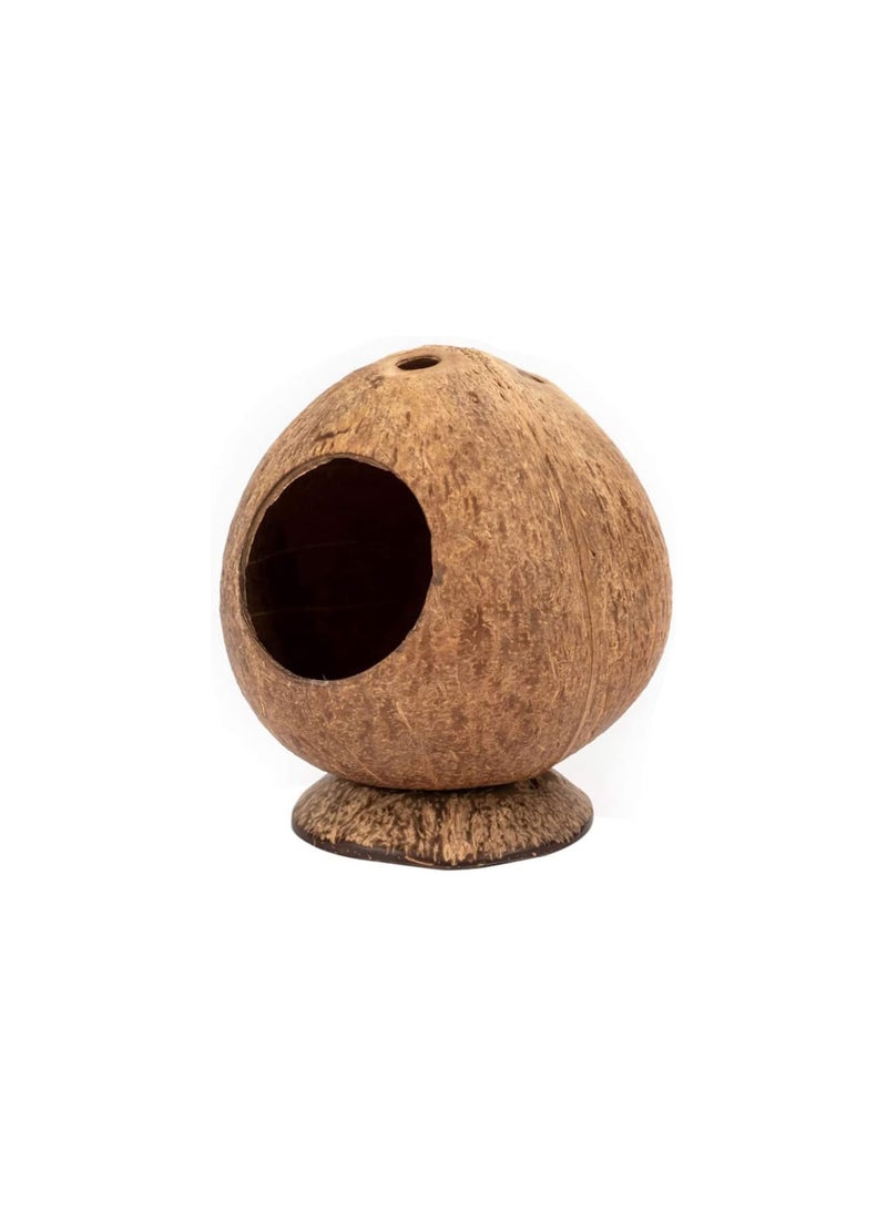 GGOOT Coconut Hut Hamster House Bed for Gerbils Mice Small Animal Cage Habitat Decor - Image 5