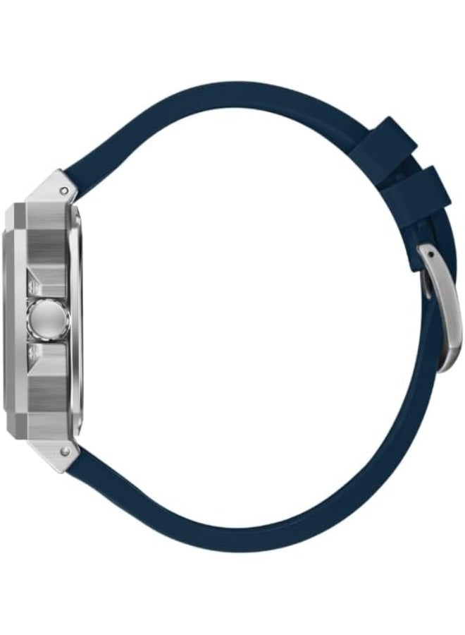 سلازنجر ساعة سلازينجر للرجال، مينا أوتوماتيكية وسوار سيليكون - أزرق داكن - Image 3