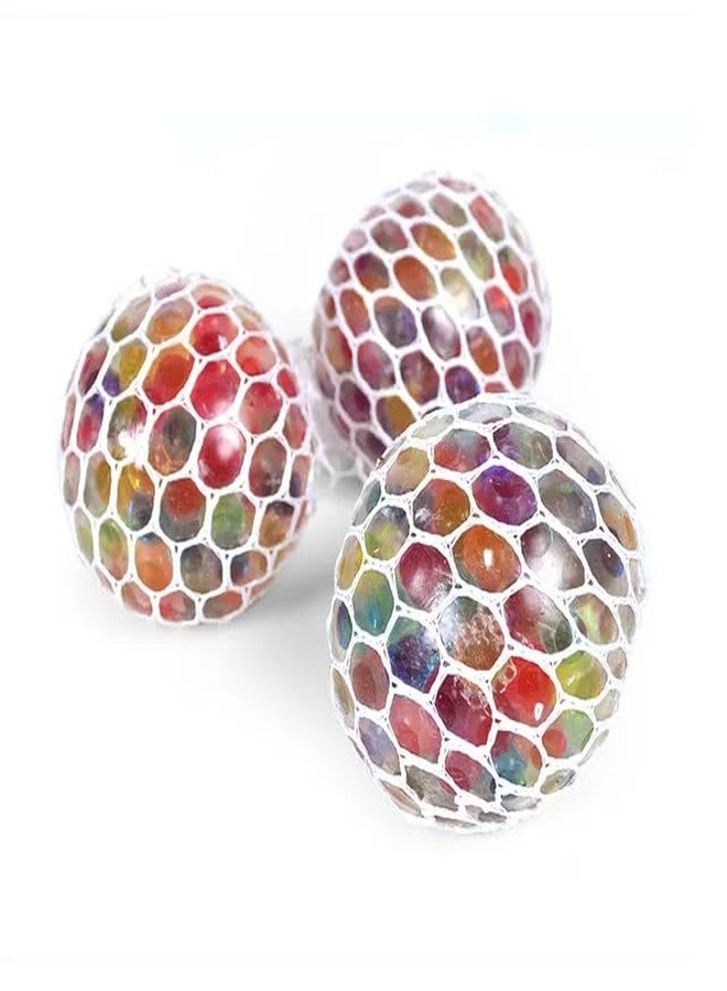Sawkirp darshraj كرات الضغط الشبكية من Sawkirp Darshraj، بألوان قوس قزح، عبوة من 3 قطع - Image 1