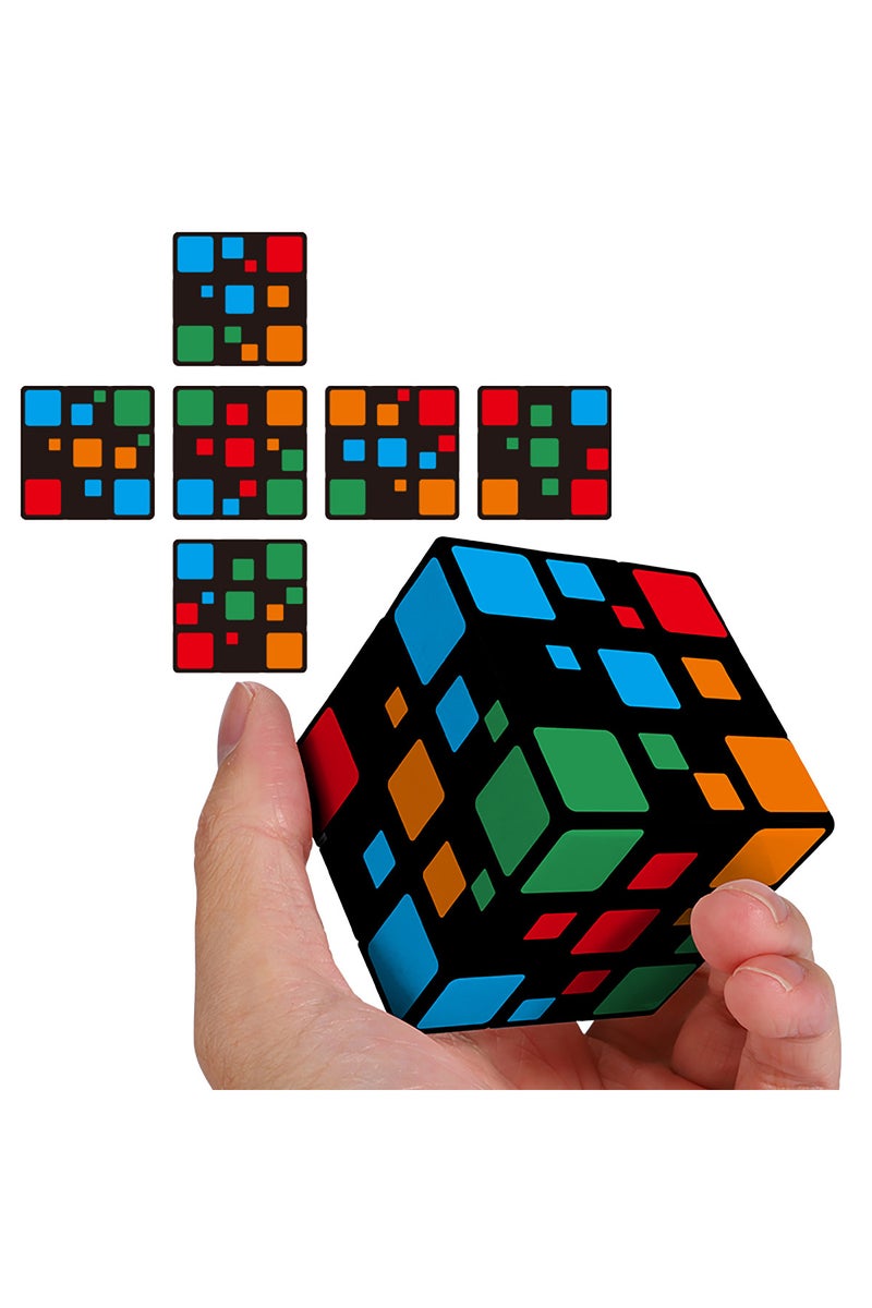مكعب سحري 3x3x3، لوحة ألوان ثلاثية الأبعاد بالأشعة فوق البنفسجية، لعبة ألغاز لتخفيف التوتر، لعبة احترافية سلسة وسريعة