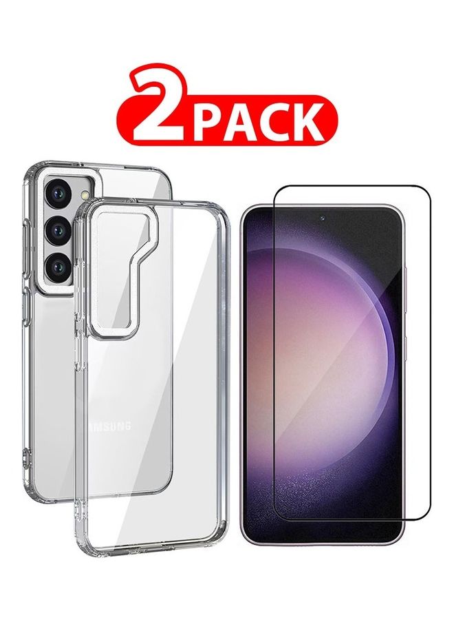 Raxoom 2 Pack For Samsung Galaxy S23 Case With Screen Protector Clear