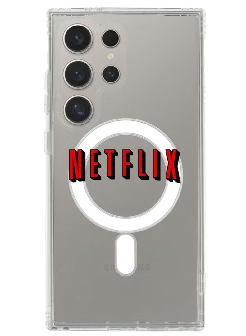 Theodor Magnetic Case for Samsung Galaxy S24 Ultra 6.8-inch Compatible with MagSafe Wireless Charging, Shockproof Phone Bumper Cover Netflix - Image 1