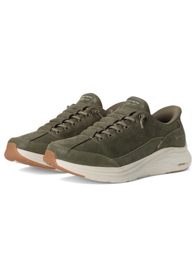 SKECHERS Women's Sneaker, Olive, 37 EU - Image 1