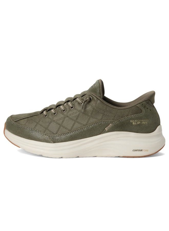 SKECHERS Women's Sneaker, Olive, 37 EU - Image 4