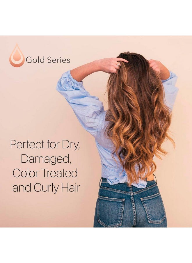 Moroccan Gold Series - Gold Series Treatment Mask Deep Hydrating Argan Oil Hair Mask For Dry Damaged Color Treated And Curly Hair Enriched With Keratin Sulfate Free Natural Hair Repair Treatment 18.6Oz - Image 1