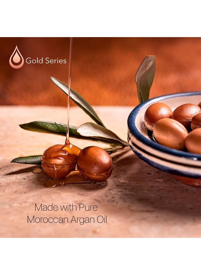 Moroccan Gold Series - Gold Series Treatment Mask Deep Hydrating Argan Oil Hair Mask For Dry Damaged Color Treated And Curly Hair Enriched With Keratin Sulfate Free Natural Hair Repair Treatment 18.6Oz - Image 1